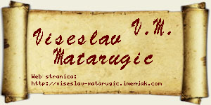 Višeslav Matarugić vizit kartica